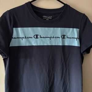 Authentic Athletic Wear Navy Blue and Light Blue Champion Logo Dress Size Small